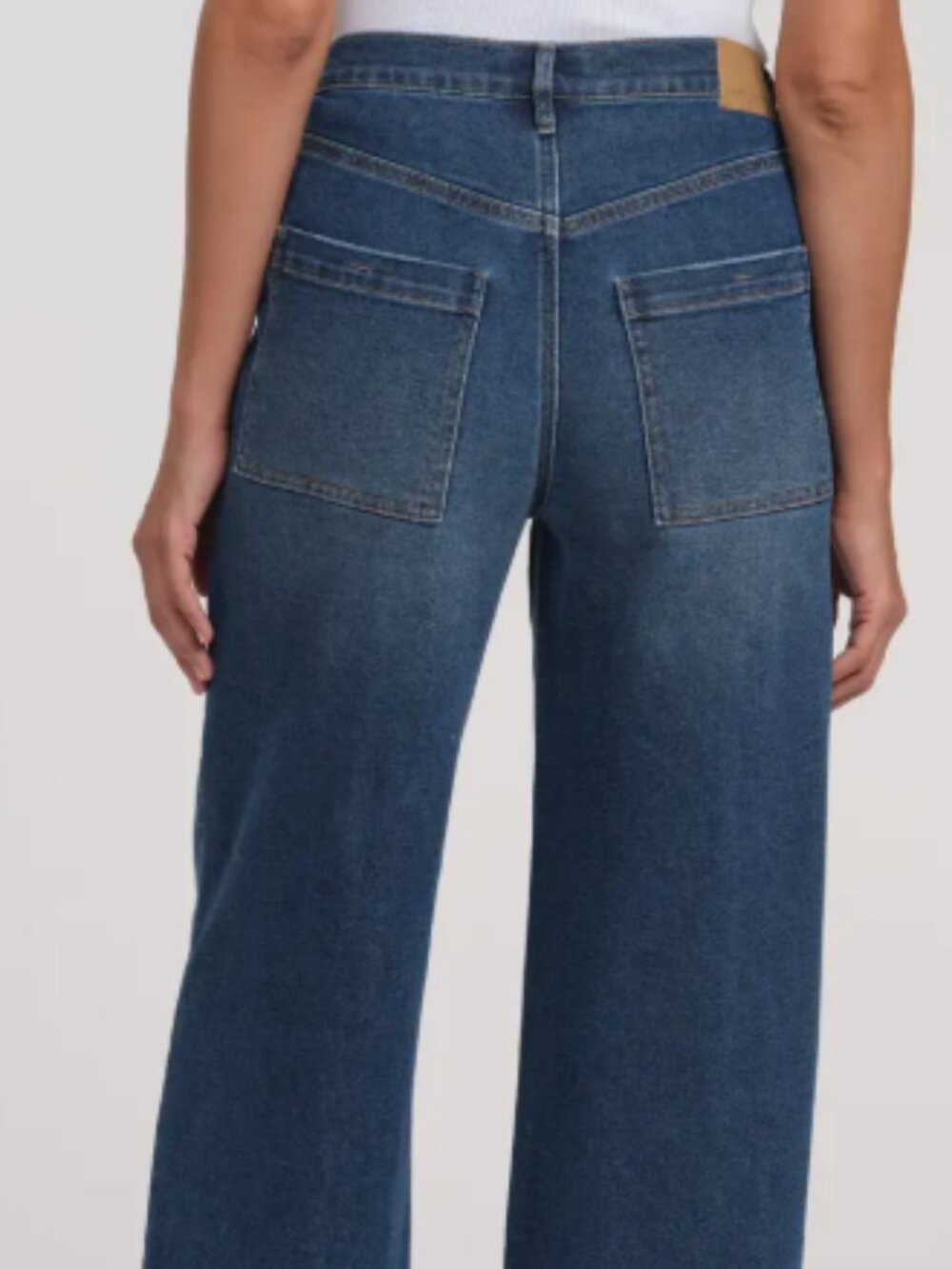 Sanctuary Celeste High-Rise Wide Leg Jeans in Medium Blue Denim